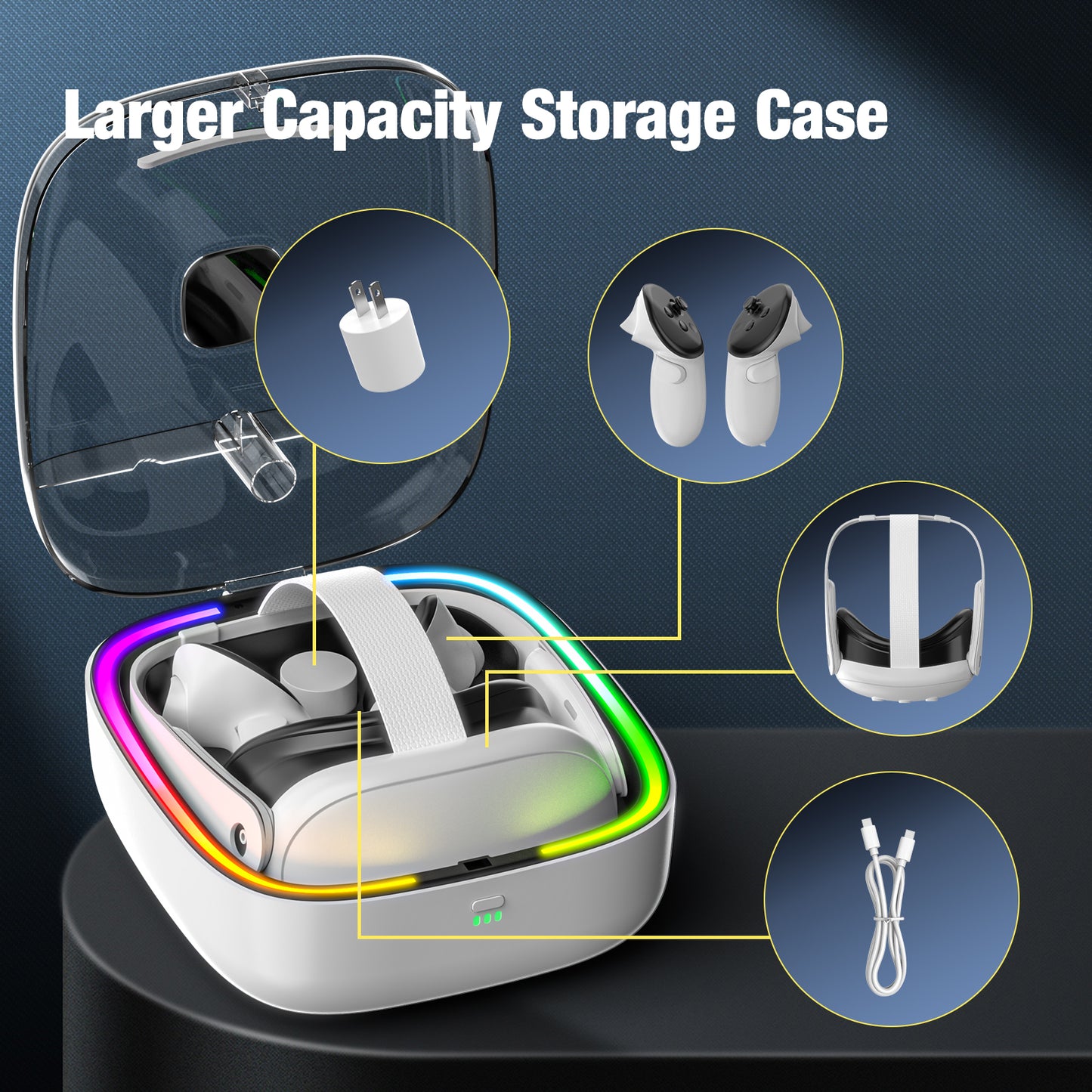 Charging Portable Carry Case for Meta Quest 3