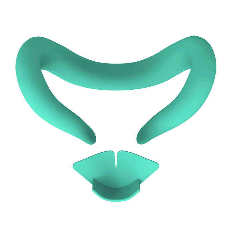 green VR headset face cushion with ergonomic design for comfortable fit