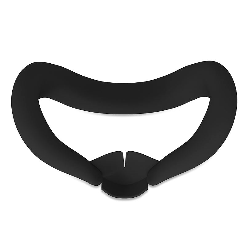 black VR headset face cushion with ergonomic design for comfortable fit