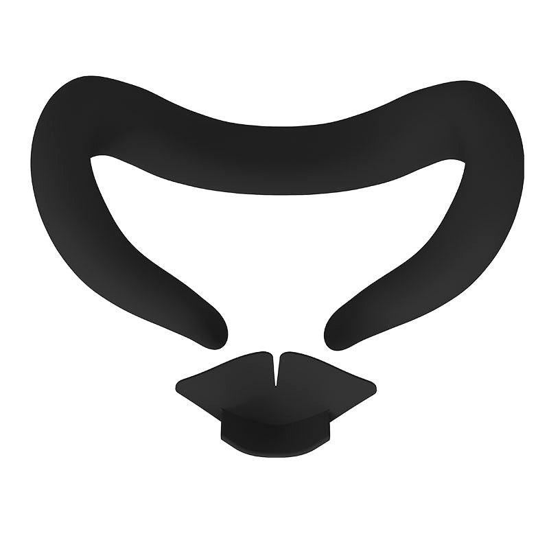 black VR headset face cushion with ergonomic design for comfortable fit
