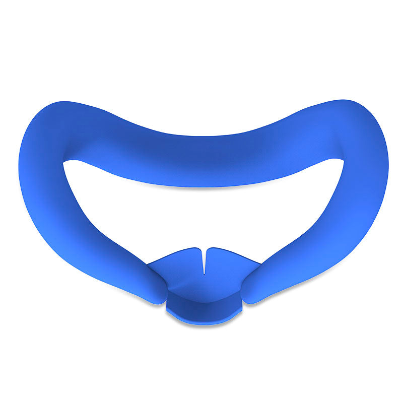 blue VR headset face cushion with ergonomic design for comfortable fit