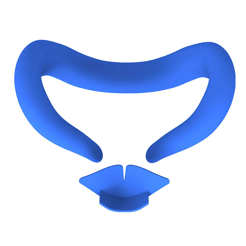 blue VR headset face cushion with ergonomic design for comfortable fit