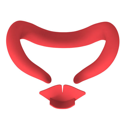 red VR headset face cushion with ergonomic design for comfortable fit