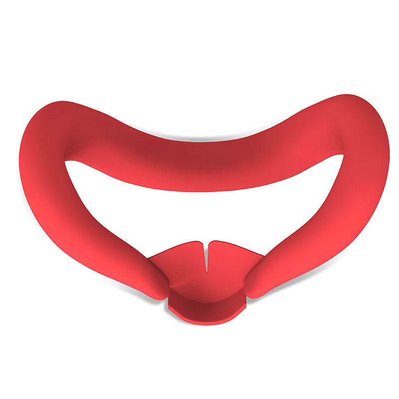 red VR headset face cushion with ergonomic design for comfortable fit