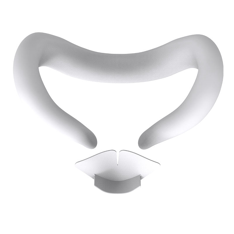 white VR headset face cushion with ergonomic design for comfortable fit
